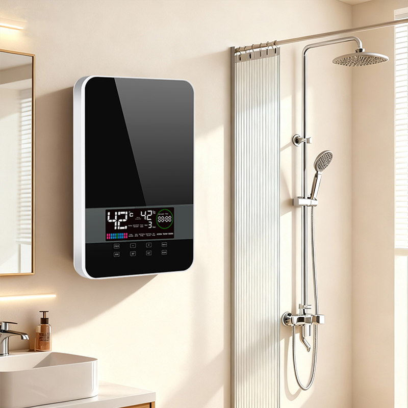 Intelligent Touch Control IPx4 Waterproof Splash-Proof Energy-Efficient Instant Water Heater for Home Bathroom Installation