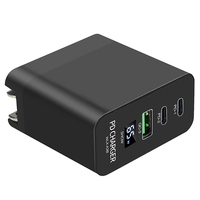 Chargeur de charge rapide d'usine 65W QC3.0 PD PPS chargeur mural intelligent double USB C à 3 ports pour une alimentation rapide Charge de téléphone
