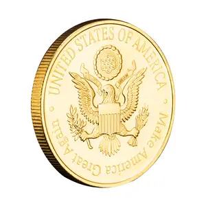 US President Abraham Lincoln Souvenirs And Gifts Gold Plated US Challenge Coin Collectible President Commemorative Coins