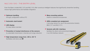 MT-Leuze Safety <b>Light</b> Curtain MLC530R14150 68003101 <b>Finger</b> 150mm Protective Height Industrial Safety Sensor - Product Image 6