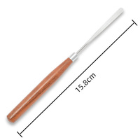 WELLFLYER-Bâtons de mélange de colle à ongles en acier inoxydable, manche en bois, multifonctionnels, minces et flexibles, PM-263