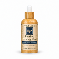 Sérum Visage Hydratant et Lissant Éclatant à l'Extrait de Bambou, Écologique et Végétal, pour Peaux Ternes et Sèches, avec Compte-gouttes, OEM ODM