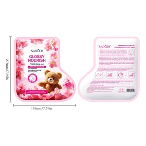 Masque pour les pieds à la <span class=keywords><strong>fleur</strong></span> de cerisier SADOER pour les pieds secs et gercés, non gras, hydratant, doux, lisse, toutes saisons - Product Image 6