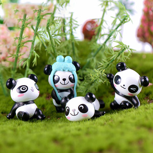 Figuras de Animales de Dibujos Animados en Oferta, Divertidos Mini Pandas de Plástico para Adorno de Escritorio, Decoración del Hogar, Regalo para Niños - Product Image 1