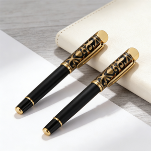 <span class=keywords><strong>Stylo</strong></span> à bille en métal gravé <span class=keywords><strong>haut</strong></span> <span class=keywords><strong>de</strong></span> <span class=keywords><strong>gamme</strong></span> avec logo, <span class=keywords><strong>stylo</strong></span> en métal pour signature professionnelle, <span class=keywords><strong>stylo</strong></span> noir <span class=keywords><strong>personnalisé</strong></span>, adapté aux cadeaux d'événements d'entreprise - Product Image 2