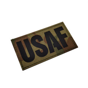 <span class=keywords><strong>USAF</strong></span>レターブラック反射迷彩カラー服装飾パッチフックとループアップリケバッグ & パーカー用 - Product Image 4