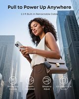 Anker A1638 Nano Power Bank 10 000 mAh Chargeur portable avec câble rétractable InstaCord 45 W max Batterie compacte