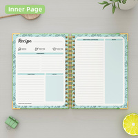 Carnet de recettes personnalisé avec logo imprimé, spirale A5, organisateur personnel