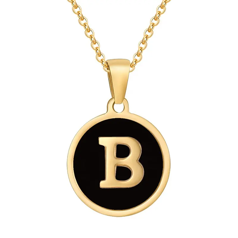 Favorite Jewelry Word Name Letter Alphabet Pendant Necklace With Initial