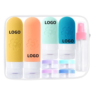 Juego de 17 Botellas de Viaje de Silicona a Prueba de Fugas para Artículos de Aseo, Champú, Acondicionador, Loción, Crema Facial, Pasta de Dientes - Product Image 1