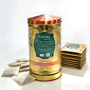 Boîte circulaire à huit tons sur le thème de Noël, personnalisée, en étain, avec cloche musicale rotative à ressort, pour l'emballage alimentaire - Product Image 1