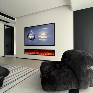 Nouvelle <span class=keywords><strong>Cheminée</strong></span> Électrique Murale Ultra Mince 2026 avec 7 Flammes RVB Réalistes, <span class=keywords><strong>Chauffage</strong></span> Intégré, Décoration Intérieure Moderne pour la Maison - Product Image 4