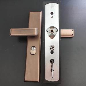 Thép không gỉ màu đỏ đồng đôi căng thẳng mùa xuân đa chức năng chống trộm khóa cửa, tay nắm cửa biệt thự, cửa ra vào - Product Image 2