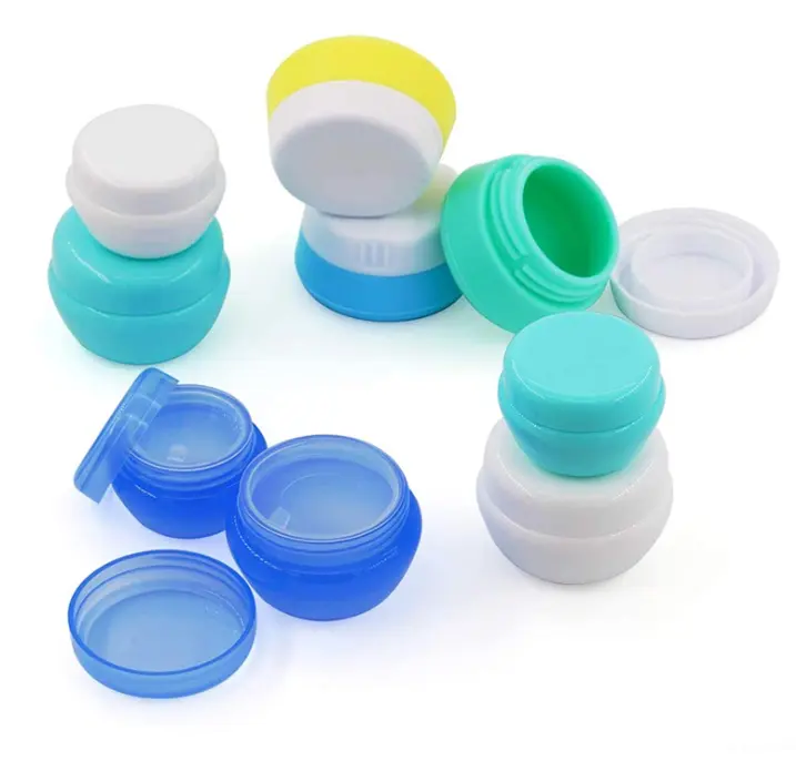 Juegos de contenedores de viaje de silicona PP, frascos de crema para artículos de tocador, contenedores vacíos de loción a prueba de fugas, botellas libres de BPA