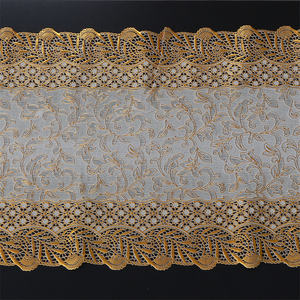 Оптовая продажа из Китая, кружевная ПВХ вышитая скатерть с золотым цветком, дизайнерский чехол для стола - Product Image 4