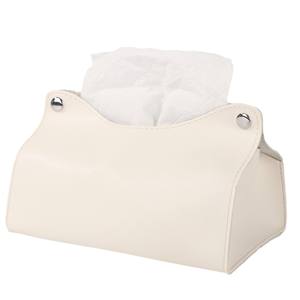Boîte à mouchoirs en cuir minimaliste, blanc, noir, marron, kaki, autoportante, multi-usages, pour bureau, voiture, maison - Product Image 2