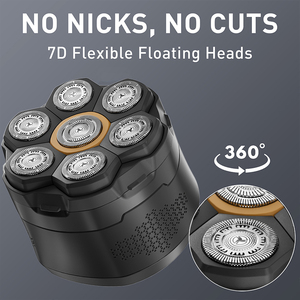 Afeitadora para Cabeza Calva para Hombres, Maquinilla de Afeitar con Cuchilla Magnética 7D, Afeitadora Eléctrica Recargable, Resistente al Agua, para Afeitado Facial en Seco y Húmedo - Product Image 2