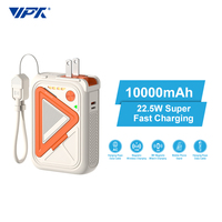 Nouvelle arrivée, chargeur mural à technologie GaN avec charge rapide PD35W, entrée AC 10000mAh-20000mAh, chargeur sans fil magnétique 15W, batterie externe de voyage