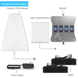 Meilleures ventes UE : Amplificateur de réseau mobile 2G 3G 4G 5G Quadribande 800 1800 2100 2600 MHz pour réseaux Internet - Product Image 2