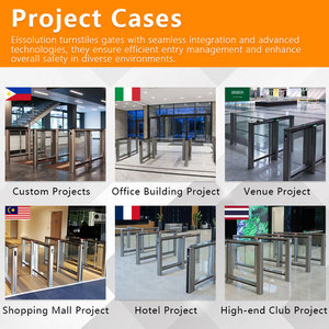 Eissolution turnstile cổng cho phòng tập thể dục đôi chip tốc độ làn đường turnstile Swing cổng quang turnstile kiểm soát truy cập Swing rào cản - Product Image 3