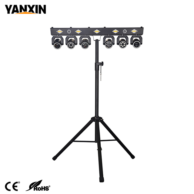 Stage Led Lights Wholesale 6Heads Beam Moving Strobe Light DMX512 RGBW 5in1 Remote Control 120W Mini Disco Rack Light