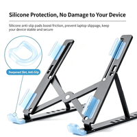 Support de refroidissement pour ordinateur portable ABS amélioré 2026 N3, réglable en hauteur, support vertical portable pour ordinateur portable