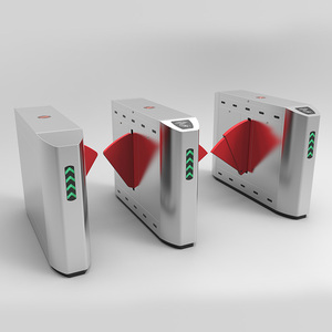Telescopic <span class=keywords><strong>Wing</strong></span> Flap rào cản cổng turnstile với mã QR kiểm soát truy cập & nhận dạng khuôn mặt cho phòng tập thể dục rộng Lane Flap tourniquet - Product Image 3