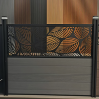 Panneaux de clôture en WPC de haute qualité, écologiques, de 6 pieds de haut, avec cadre en aluminium, faciles à installer pour les maisons et les jardins
