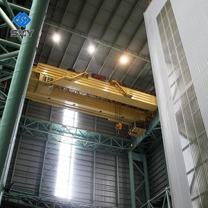 50/10T 30M Astillero Almacén Uso de fábrica Grúa aérea de doble viga con carro de cabrestante - Product Image 6