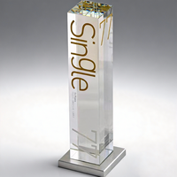 Trophée de golf personnalisé en cristal, design noble et créatif, logo personnalisé, récompense pour les réalisations, coopération
