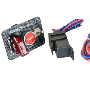 POYRACING Engine Start <b>Switch</b> <b>12V</b> 30A Relay With Button And Wires For Car Racing Use - Product Image 4