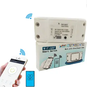 Android IOS Wifi & RF Kiểm soát khoảng cách vô hạn 2.4 Gam không dây LAN điều khiển từ xa hẹn giờ 10A chuyển đổi thông minh Wifi chuyển đổi