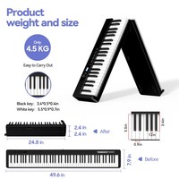 X88D TERENCE Electric Piano for Beginners with 88 Keys Hammer Action Keyboard Professional Keyboard Instruments