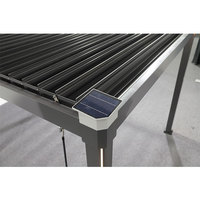MIA étanche 3x4m jardin extérieur motorisé aluminium persienne extérieure pergola panneau solaire