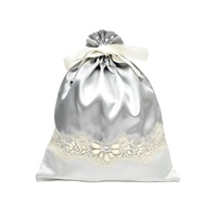 Pochettes en satin de luxe de haute qualité avec cordon de serrage, bijoux et mèches de cheveux imprimés avec logo personnalisé pochettes en satin
