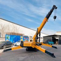 Mini grue araignée mobile à espace réduit certifiée CE avec flèche télescopique 1-8 tonnes Moteur Yanmar