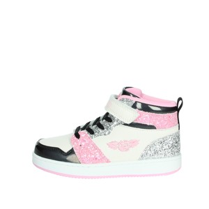 Sneakers Casual High-Top LKAA4416 nella tavolozza dei colori bianco/nero/rosa - Product Image 1