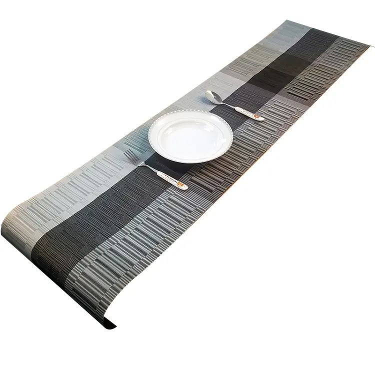 Benutzer definierte Größe PVC Hochzeit Tischset Plaid Essen moderne Rolle Herbst Stoff dekorative Tisch läufer