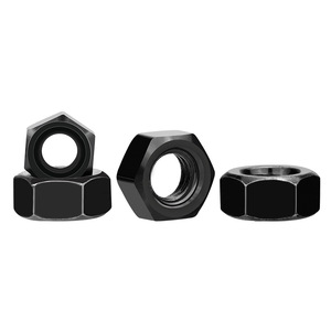 Écrous hexagonaux noirs haute résistance Bibo Yaente Factory, trempés et renforcés, M12 Grade 8.8, écrous hexagonaux noirs haute résistance - Product Image 1