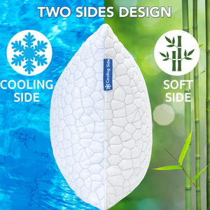 Toptan özelleştirilmiş rendelenmiş bellek köpük yastık ayarlanabilir ve yan uyuyanlar 50x70cm için soğutma beyaz bambu yastık - Product Image 2