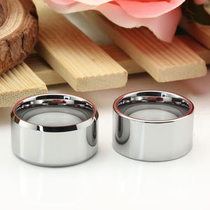 Perhiasan CHENG cincin berat perak dipoles tinggi kustom cincin tengkorak pria 14mm cincin pertunangan karbida Tungsten untuk pria - Product Image 4