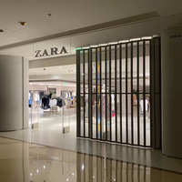 Puertas Corredizas Plegables de Aluminio de Lujo para Comercios, Puerta Plegable de Vista Completa para Tiendas de Ropa, Patios y Cocinas, Fácil Instalación