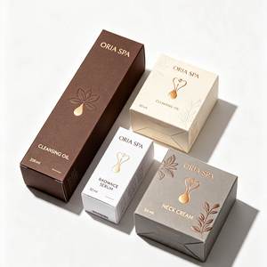 FX Elegant Folding Cosmetic Carton Made of White Card Material Suitable for Jar Bottle Packaging with Logo Printing - Product Image 2