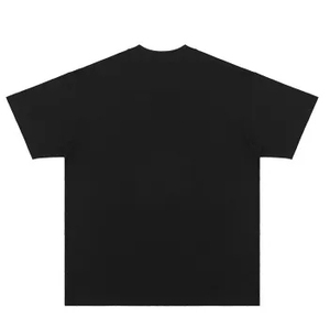 Moda negro peso pesado 95% algodón, 5% Spandex Color sólido de gran tamaño cuello redondo Camiseta para hombres - Product Image 5