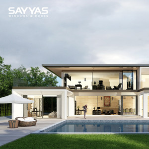 Porta Scorrevole in Alluminio Resistente con Doppio Vetro Temperato, Isolamento Acustico, Meccanismo di Sollevamento Grande, Vista Panoramica, Solo Apertura - Product Image 5