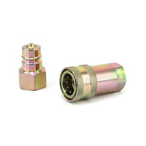 Kopling Selang Hidrolik Krom Heksavalen ISO7241-a Double Shut-off 1/4 Inci - Product Image 4