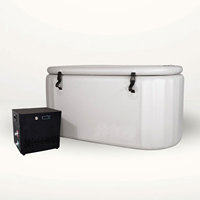 Refroidisseur d'eau pour bain de glace 0,5 CV avec contrôle WiFi et affichage numérique pour baignoire de plongée froide gonflable avec couvercle, pour récupération à domicile et en extérieur