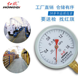 Manomètre HONGQI Y-100 100 mm, précision 1.6, classe M20*1.5, connexion en bronze, type ordinaire - Product Image 4