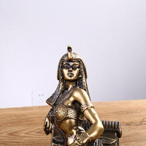 Vente en gros de figurines en résine peintes à la main, modèle Cléopâtre <span class=keywords><strong>VII</strong></span>, reine égyptienne, sculpture artisanale, ornement personnalisé, décoration intérieure - Product Image 4