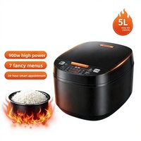 Autocuiseur Électrique Intelligent avec Minuteur, Cuisson Rapide à Bouton Unique, Multifonctionnel, Antiadhésif, Grande Capacité 5L, 900W, Chauffage par Châssis
